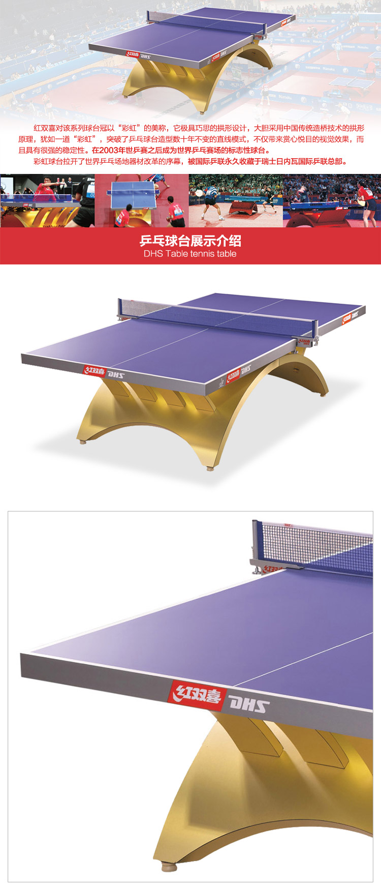 金彩虹乒乓球台_红双喜乒乓球桌_比赛专用乒乓球台-广西壹号娱乐体育健身器材有限公司