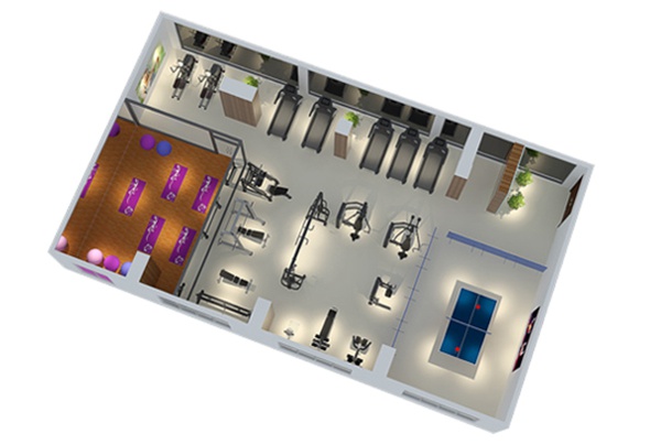 120平方健身房配置方案-广西壹号娱乐体育健身器材有限公司 120平方健身房配置方案-广西壹号娱乐体育健身器材有限公司