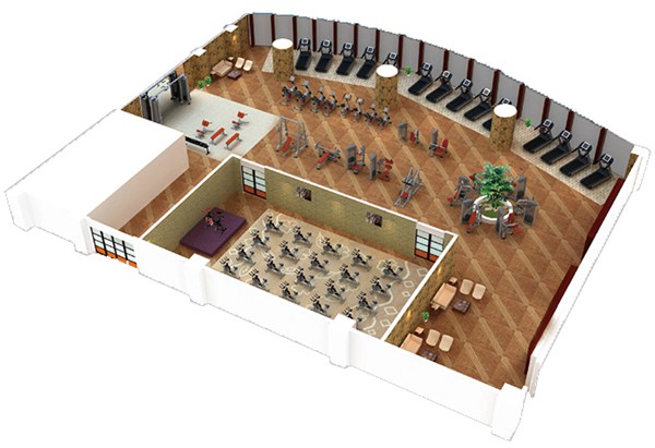 500平方健身房配置方案-广西壹号娱乐体育健身器材有限公司 500平方健身房配置方案-广西壹号娱乐体育健身器材有限公司