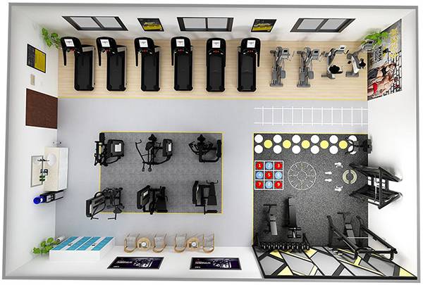 120平方健身房配置方案-广西壹号娱乐体育健身器材有限公司 120平方健身房配置方案-广西壹号娱乐体育健身器材有限公司