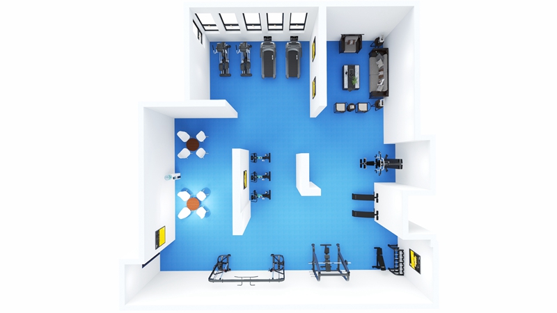 企事业单位健身房-平面图 企事业单位健身房-平面图